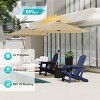 Infurnic Patio Umbrellas Outdoor Market Umbrella with Handle Crank, Adjustable Sun Shade Umbrella for Backyard, Beach, Brown, 115.7"*115.7"*98.4" - 3 of 4