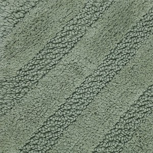 Unique Stripe Honeycomb Sculptured Bath Rug Is Made Soft Plush Cotton Is Super Soft The Touch Sage - 1 of 3