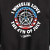Boys' - Hot Wheels - I Wheelie Love 4th of July Graphic Long Sleeve Fleece Sweatshirt - 2 of 4