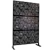 Okak Modern Balcony Privacy Screen with Metal Frame, Freestanding Outdoor Privacy Screen, Outside Lattice Panels for Backyard, Lawn - 2 of 4