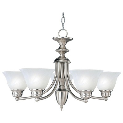 Maxim Lighting Malaga 5 - Light Chandelier in  Satin Nickel