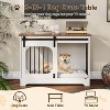 Acekool 39.4" Dog Crate Furniture, Heavy Duty Dog Cage End Table with Bed Mat, Three Doors, for Dogs up to 70 lbs - 3 of 4