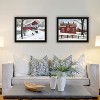 2Piece Vignette Lovers Knot Quilt Barn, Covered Bridge Black Framed Wall Art for Living Room, Bedroom Wall Art Print for Home Decor by Billy Jacobs - 3 of 4