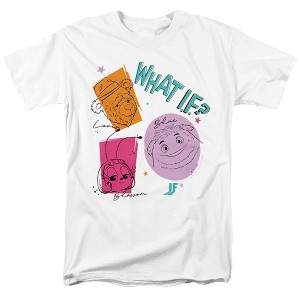 If Movie Imaginary Friends What If Outline Adult T-Shirt White - 1 of 4