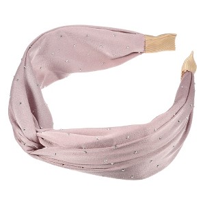 Unique Bargains Women's Fashion Faux Diamond Knitted Crossover Headband 5.91"x2.17" 1 Pc - 1 of 4
