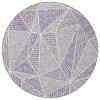 Purple Lilac And Silver Geometric Washable Indoor Outdoor Area Rug - 4 of 4