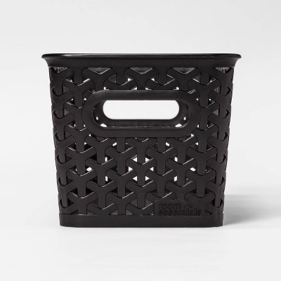 Y-Weave Half Medium Decorative Storage Basket Black - Room Essentials™