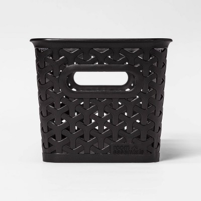 basket weave storage bins