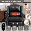 KWPZQEB Manual Recliner Chair, Big Mans Recliner Chairs for Adults with Heat Massage, Vintage Glider Recliner w/ Rocker&Swivel for Living Room - 3 of 4