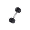 Best Fitness Rubber Dumbbell Set with Rack and Vinyl Mat - 5 to 50lbs - 4 of 4