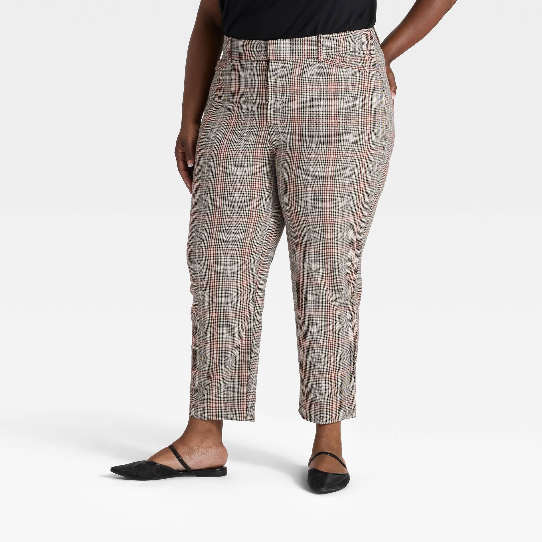 Women's High-Rise Straight Leg Trousers - Ava & Viv™