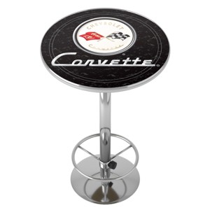 Corvette - Bar Table with Footrest by Trademark Gameroom - 1 of 4
