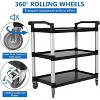 Acekool 3-Tier Rolling Utility Cart - Foldable Storage with Locking Wheels for Kitchen, Office & More - 4 of 4