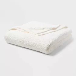 Twin/Twin XL Cozy Chenille Bed Blanket White - Threshold™