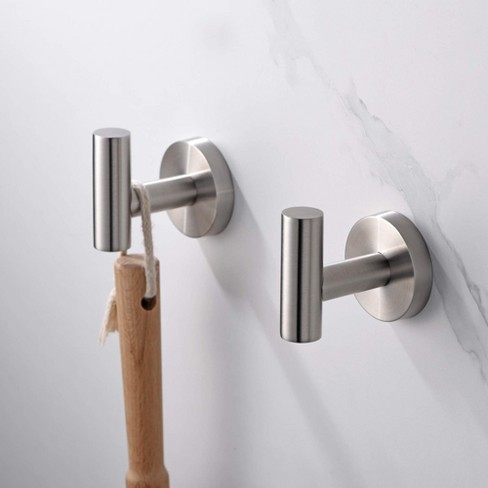 Brushed nickel towel discount hooks