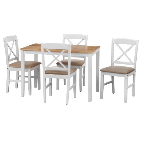 Tria white 5 discount pc rectangle dining room