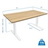 Mount-It! Electric Sit-Stand Desk with Tabletop - White / Maple - 4 of 4