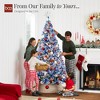 Best Choice Products Pre-Lit Blue Christmas Pine Tree w/ Flocked Branches, Warm-White Lights - 4 of 4