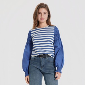 Women's Puff Long Sleeve Blouse - Universal Thread™ - 1 of 4