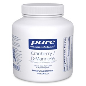 Pure Encapsulations Cranberry D-Mannose - Supports Urinary Tract Health* - with Cranberry Fruit Solids - Vegan & Non-GMO - 180 Capsules - 1 of 4