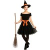 Women’s Black Halloween Petticoat Skirt, Crinoline Slip for Witch, Vampire, and Cosplay Costumes- Black - 2 of 4