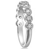 Pompeii3 1/2ct Diamond Ring Vintage Beaded Womens Wedding Band Antique 14k WG - 3 of 4