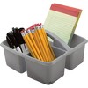 Teacher Created Resources® Gray Plastic Storage Caddy, Pack of 6 - 3 of 4