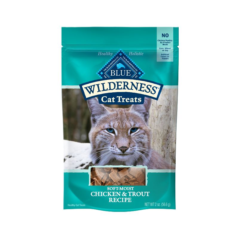 Blue Buffalo Wilderness Grain Free Chicken &#38; Seafood Recipe Crunchy Cat Treats - 2oz, 1 of 6