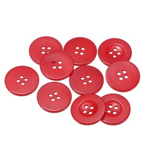 Unique Bargains Resin Snap Fastener Round Flat 4-Hole Sewing Buttons 10 Pcs - 1 of 4