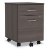 Linea Italia Trento Line Mobile Pedestal File, Left or Right, 2-Drawers: Box/File, Legal/Letter, Mocha, 16.5" x 19.75" x 23.63" - 2 of 4