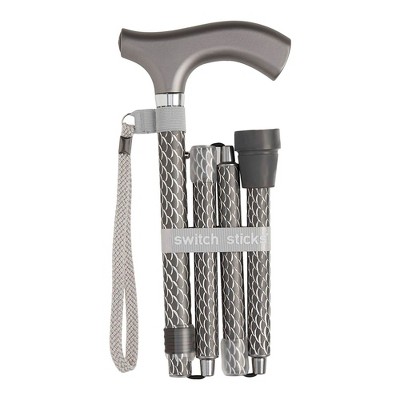 Switch Sticks Graphite Aluminum Folding Cane 32 to 37 Inch Height