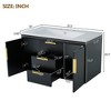 JUJABU 36" Wall-Mounted Bathroom Vanity with Resin Sink, 2 Drawers, Solid Wood Cabinet & Spacious Storage - 4 of 4