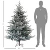 TopComfy Christmas Tree Stand Nordic Pine Artificial Tree Snow Flocked Tips for Holiday Decor, Green, 53.1"*53.1"*70.9" - 3 of 4