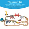 Best Choice Products Kids 70-Piece Train Table, Large Multipurpose Wooden Playset w/ Reversible Table Top - 3 of 4