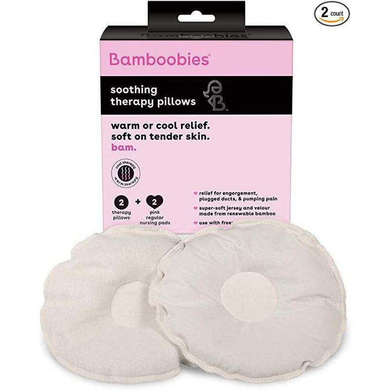 Bamboobies Soothing Nursing Pillows with Flaxseed, Heating Pad or Cold Compress for Breastfeeding, 1 of 7