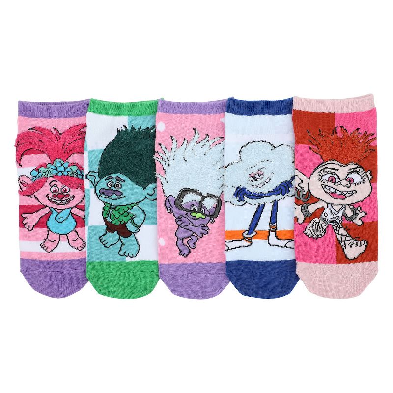 Adult Trolls 3 Movie Ankle Socks 5-Pack - Colorful Fun for Your Feet, 1 of 7