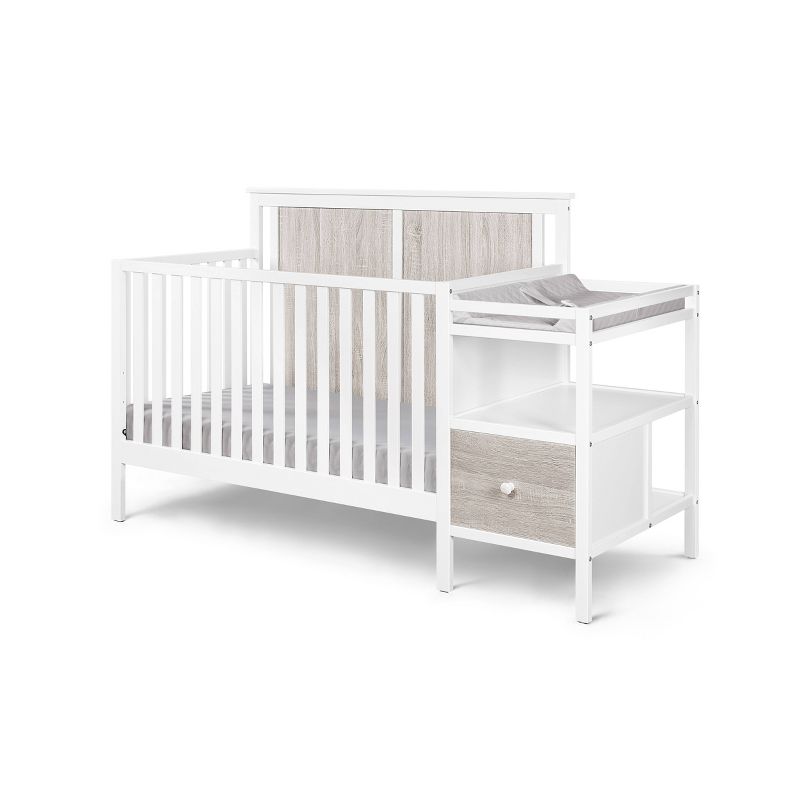Suite Bebe Connelly 4-in-1 Convertible Crib and Changer  Combo - White/Rockport Gray, 3 of 11