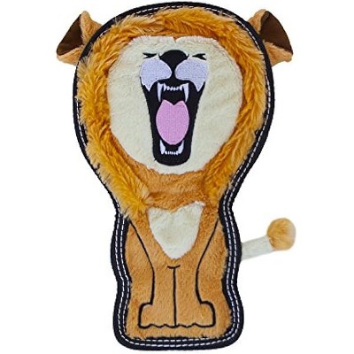 Outward Hound Tough Seamz Lion Plush Dog Toy, Medium