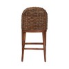 bali & pari Denver Acacia Wood and Seagrass Counter Height Barstool White/Walnut Brown: Upholstered Polyester, Fixed Seat - 4 of 4