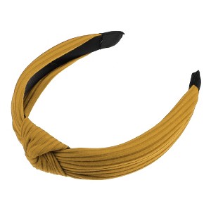 Unique Bargains Textured Cotton Knot Headband Soft Hairband for Women 1.3 Inch Wide 1Pcs - 1 of 4