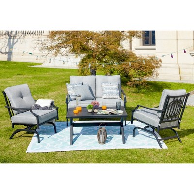 4pc Sectional Patio Set Gray - Patio Festival