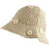Anna-Kaci Women's Bucket Hats Flower Crochet Pattern Papyrus Fisherman Cap - 2 of 4