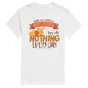 Men's - Winnie The Pooh - Nothing Is Impossible Short Sleeve Graphic T-Shirt - 1 of 3
