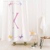Deny Designs April Lane Art Simple Bow Monogram Shower Curtain - 2 of 3