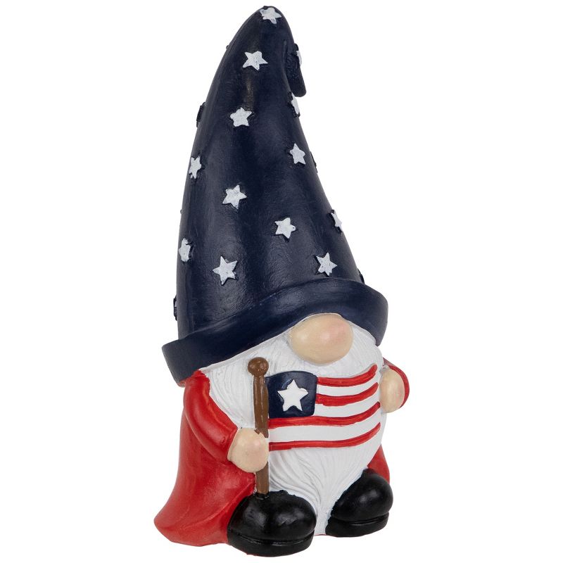 Northlight Gnome Holding the American Flag Patriotic Outdoor Garden Statue - 6", 4 of 7