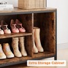 70 Inch Coat Rack Shoe Bench with 8 Removable Hooks and Top Shelf, Industrial Hall Tree with Bench and Shoe Storage for Entryway, Mudroom - 4 of 4