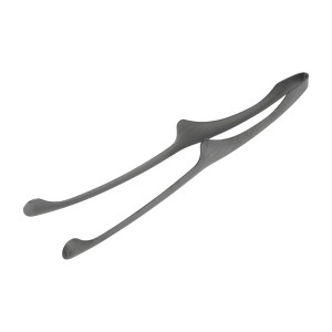 Unique Bargains Food Tongs Round Head Food Tong Stainless Steel Design Dishwasher Safe Stainless Steel 10 Inch 1Pcs - 1 of 3