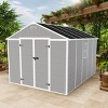 8x8FT Outdoor Storage Shed with Waterproof UV-Resistant PP Panels, HD Windows, Heavy-Duty Structure - Coolbibila - 2 of 4