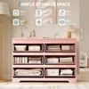Modern 6 Drawer Dresser, Wide Chest of Drawers Organizer, Handleless Wood Storage Dresser for Bedroom, Entryway, Living Room, Easy Assembly - 3 of 4