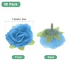 Unique Bargains Silk Plastic Small Faux Rose Artificial Flower Heads 1.2 inch - 3 of 4